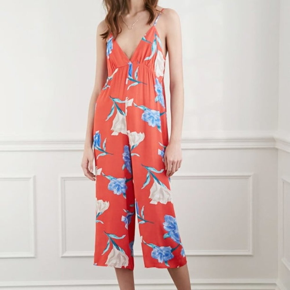 Floral Wide-Leg Cami Jumpsuit